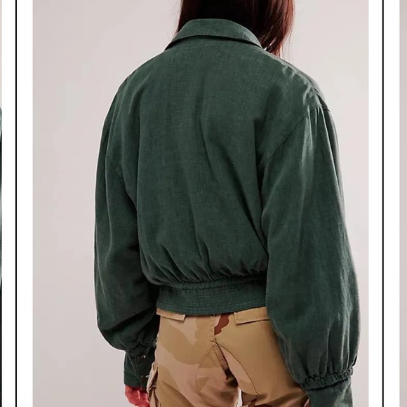 FREE PEOPLE Linen Blend Billy Saddle Jacket NEW - Picture 2 of 11